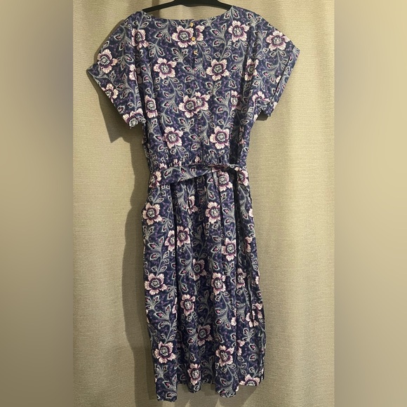 Talbots Lexington Floral Poplin Flare Cotton Summer Dress - Picture 3 of 13